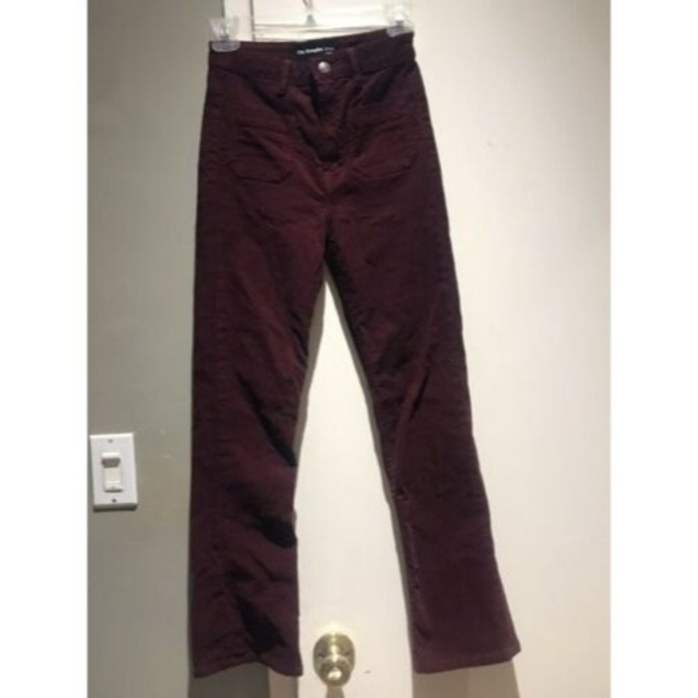 NWOT The Kooples High Rise Rust Corduroy Zipper Fly Trouser Pants Rust Size 25